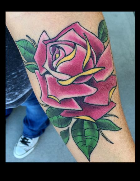 Tattoos - Magenta Rose - 129210